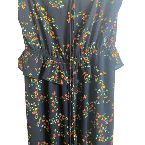 CeCe halter jumper black multicolored floral - Picture 3 of 10